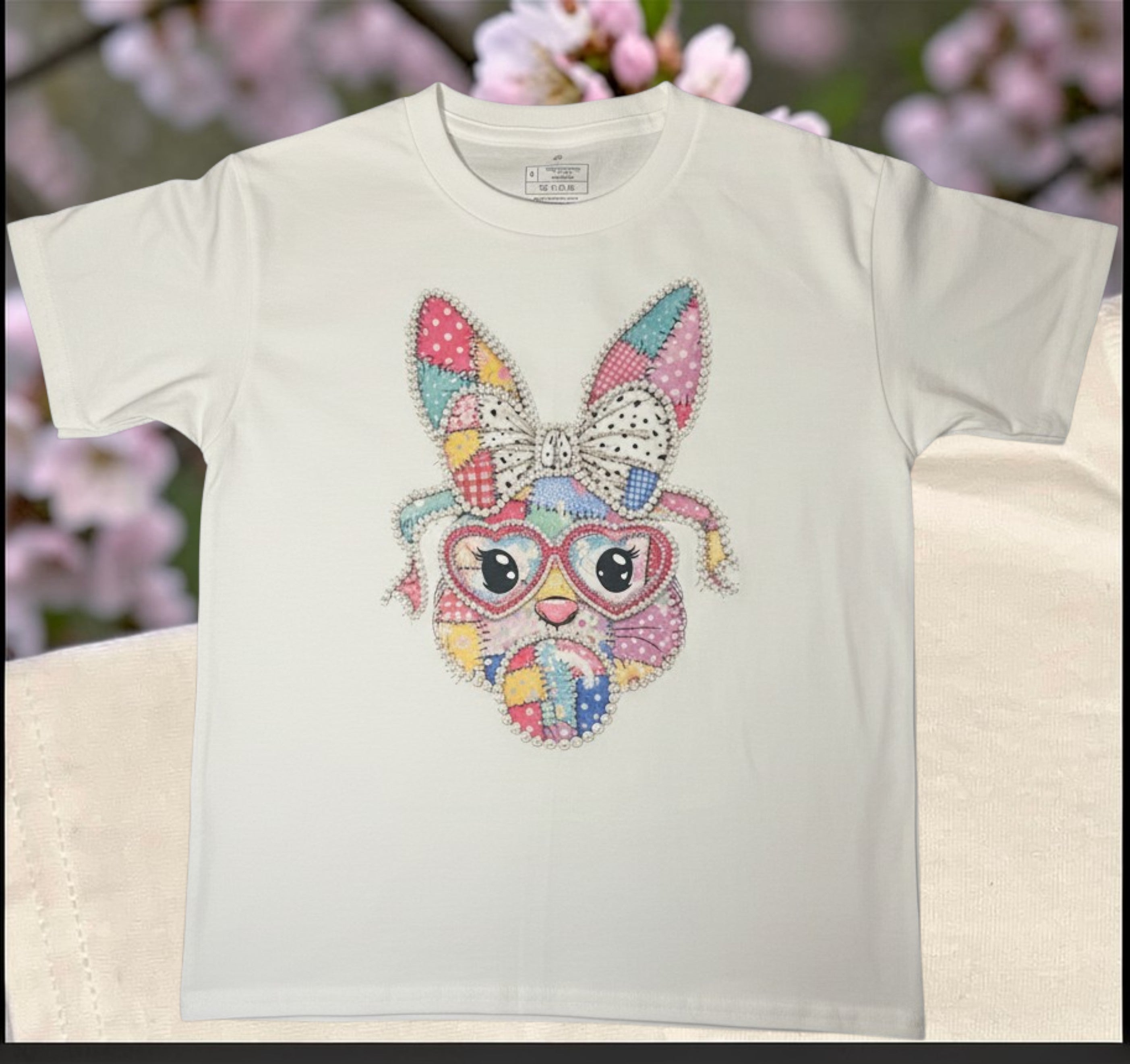 T-Shirt- Vibrant Diamond Patch Bunny